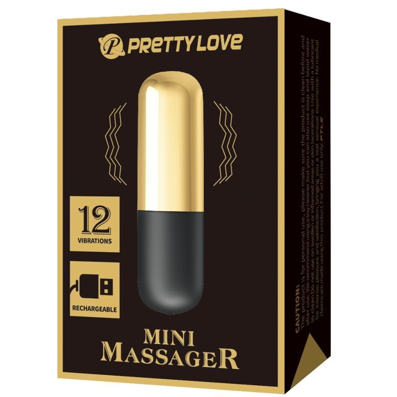 Vista 7 de Pretty Love - Bala Vibrador Recargable Dorado