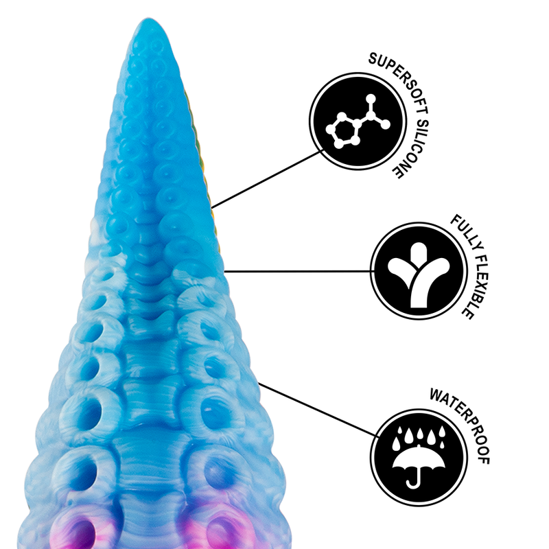 Ansicht 7 von Phorcys Blauer Tentakel-Dildo, Kleine Grösse