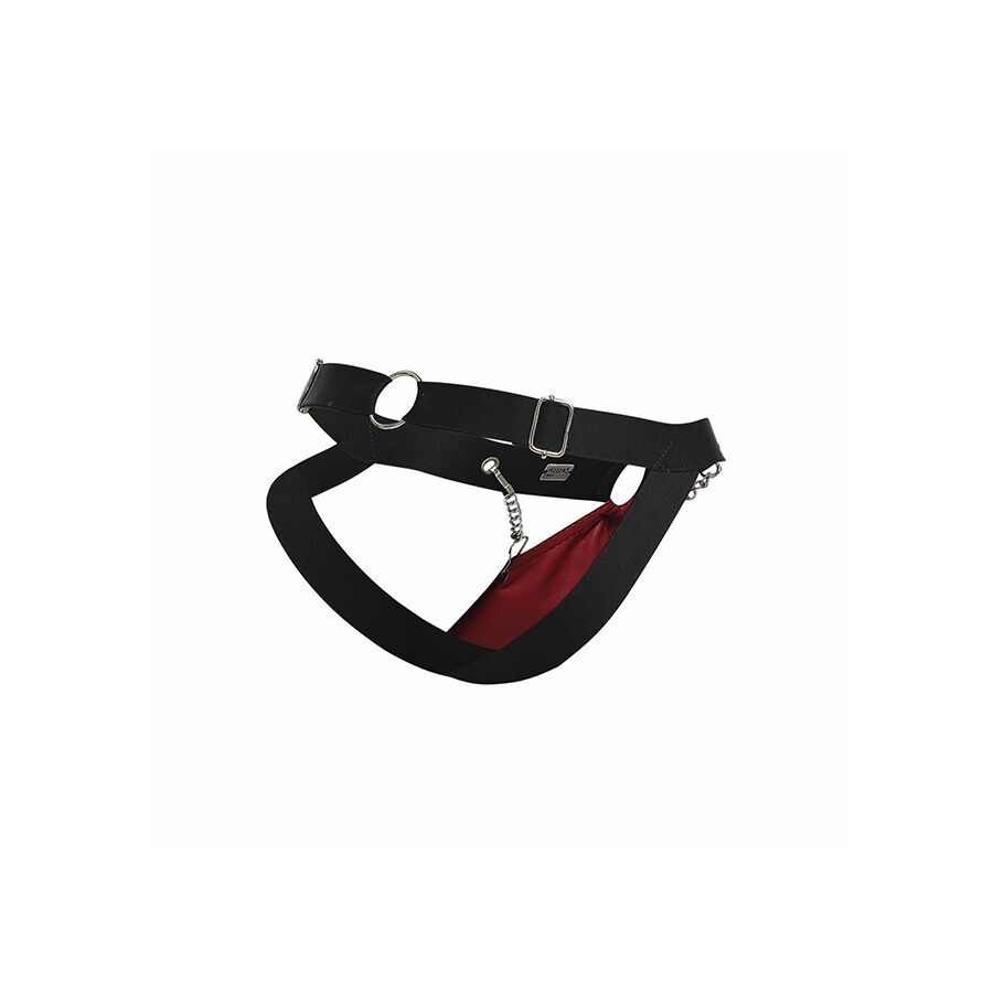 Vista 8 de Dngeon Jockstrap Rojo con Cadenas Talla Única