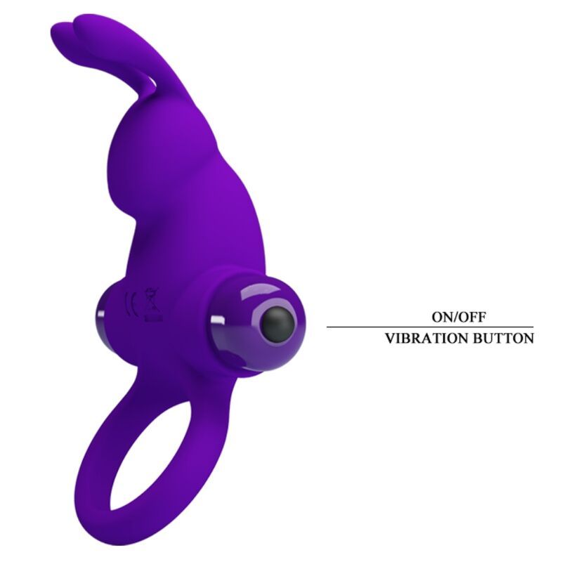 Ansicht 8 von Pretty Love - Vibratorring I Kaninchen Für Lila Penis
