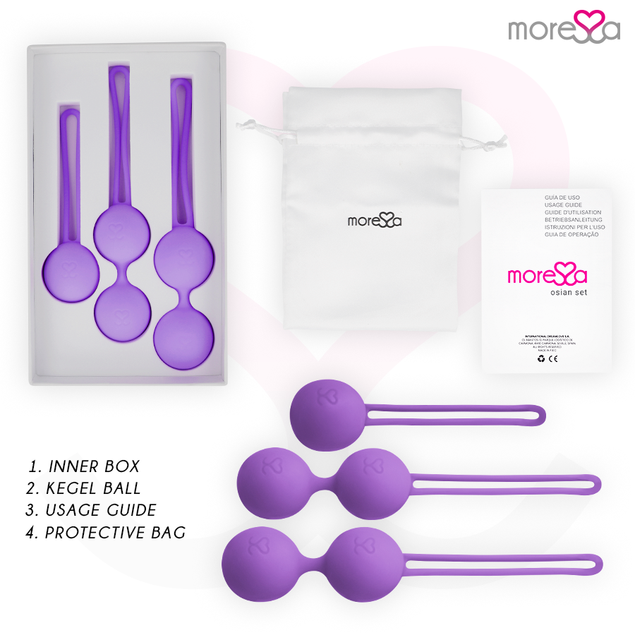 Vista 8 de OSIAN SET Osian One; 51 Gr / Osian Two; 101 Gr / Osian Three 85 gr PREMIUM SILICONA LILA