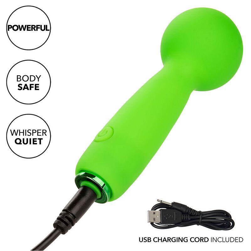 Vista 8 de Neon Vibes Bubbly Vibe o Mini Massageador 10 Vibrações Verde