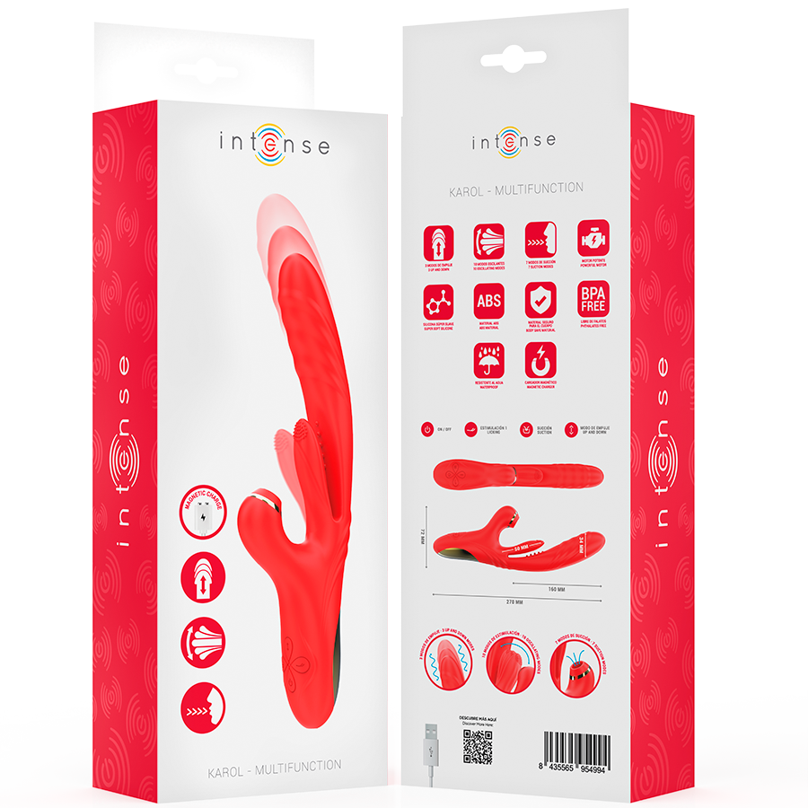 Vista 8 de Intense - Karol Vibrador Multifunción Empuje & Succión & Estimulación