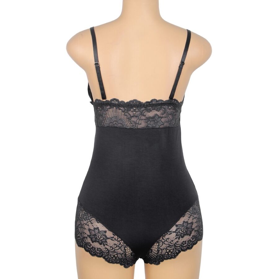 Vista 9 de Subblime - Teddy Detalle Encaje Floral Negro L/Xl