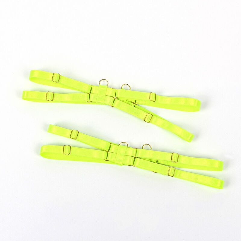 Vista 9 de Subblime - 955274 Conjunto de Sutiã Com Colar E Detalhes Nas Pernas Verde Fluorescente S/M