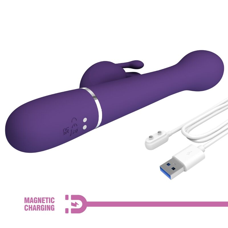 Vista 10 di Pretty Love - Dejon Vibratore Rabbit 3 In 1 Multifunzione Viola