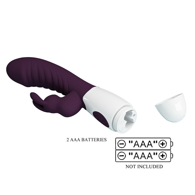 Vista 10 di Pretty Love - Vibratore a Coniglio Naughty Bunny a 30 Funzioni, Viola