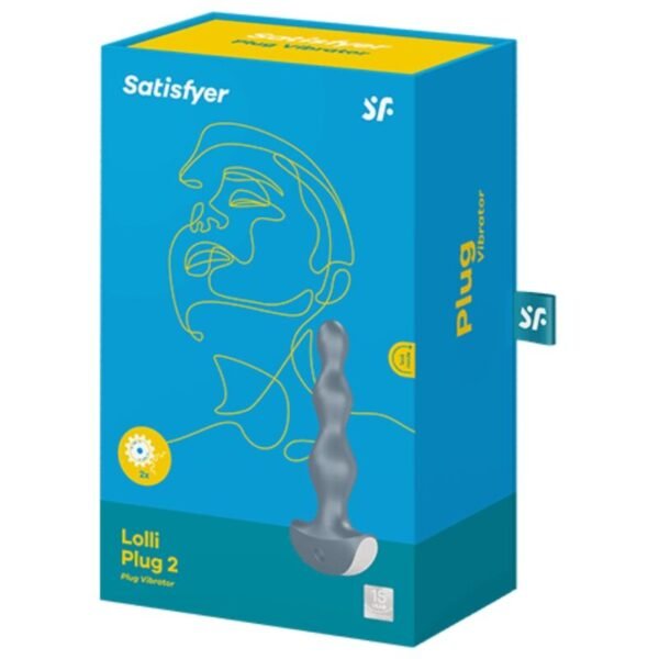 SATISFYER - LOLLI PLUG 2 PLUG VIBRATOR GRIS - Imagen 3