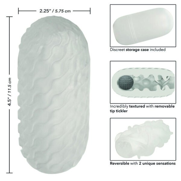 CALEXOTICS - BOUNDLESS STROKER BLANDO REVERSIBLE GRIS - Imagen 13