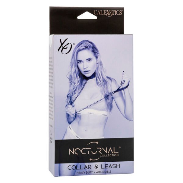 CALEXOTICS - NOCTURNAL COLLAR Y CORREA CUERO AJUSTABLE NEGRO - Imagen 7