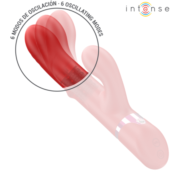 INTENSE - LELE VIBRADOR MULTIFUNCIÓN ROTATORIO & OSCILACIÓN & ESTIMULACIÓN ROJO - Imagen 2