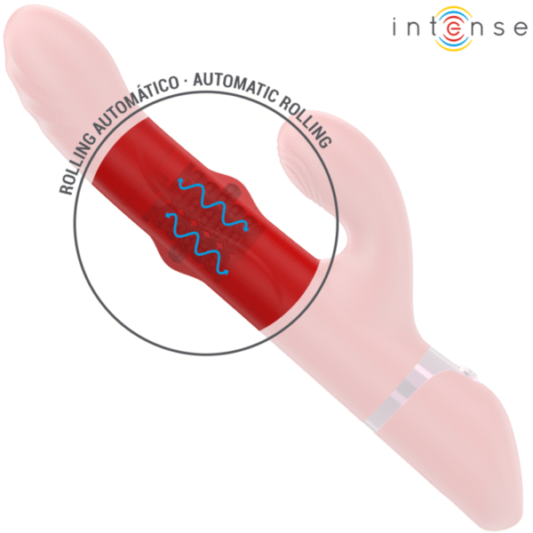 INTENSE - LELE VIBRADOR MULTIFUNCIÓN ROTATORIO & OSCILACIÓN & ESTIMULACIÓN ROJO - Imagen 4