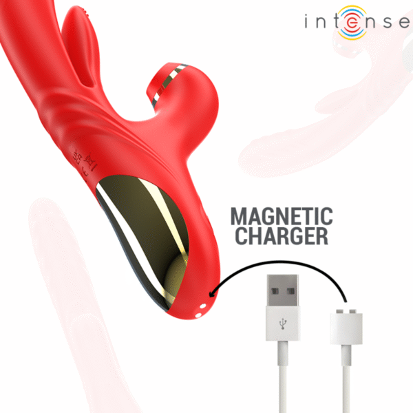 INTENSE - KAROL VIBRADOR MULTIFUNCIÓN EMPUJE & ESTIMULACIÓN & ONDAS ESTIMULADORAS ROJO - Imagen 6