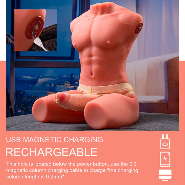 XISE - JASON HALF BODY TORSO REALÍSTICO MASCULINO CON THRUSTING Y VIBRACIÓN 55 CM - Imagen 10