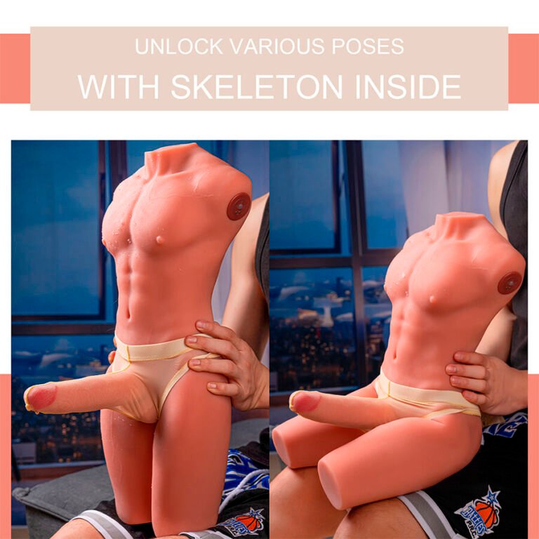 XISE - JASON HALF BODY TORSO REALÍSTICO MASCULINO CON THRUSTING Y VIBRACIÓN 55 CM - Imagen 13