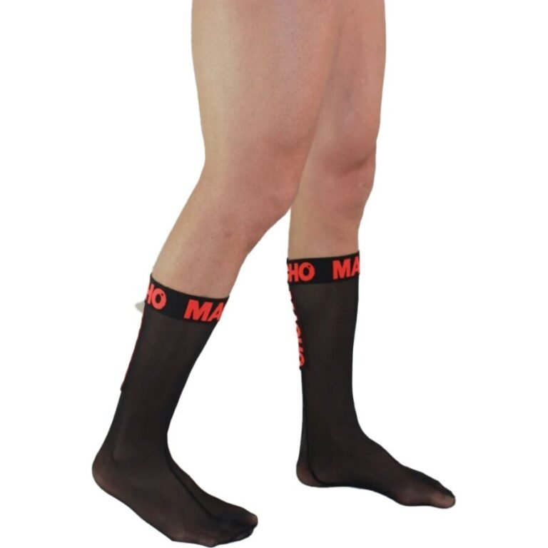 MACHO - CALCETINES FINOS NEGRO/ROJO TALLA ÚNICA - Imagen 3