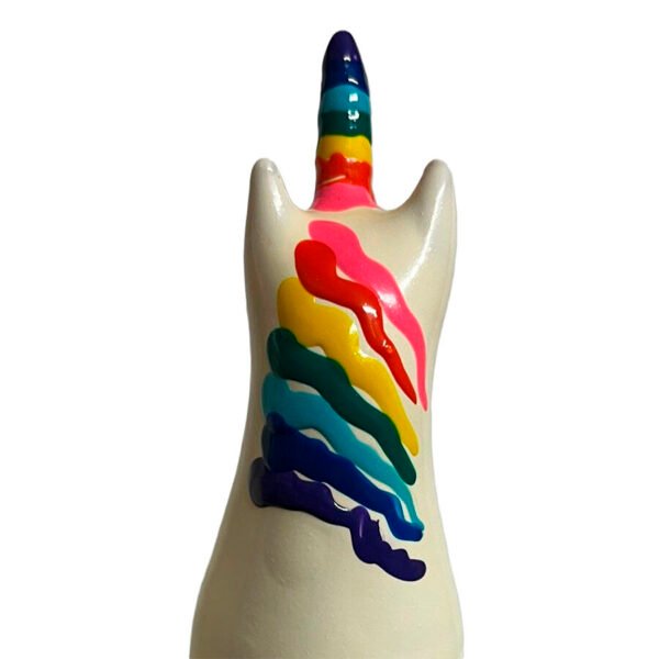 CONDOMERIE - PRESERVATIVO DECORATIVO PINTADO A MANO ARCOÍRIS UNICORNIO - Imagen 2