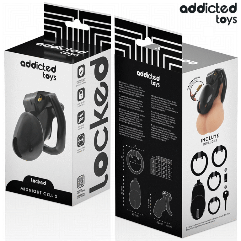 ADDICTED TOYS LOCKED - MINDNIGHT CELL JAULA PARA PENE TALLA S 4.8 CM - Imagen 6