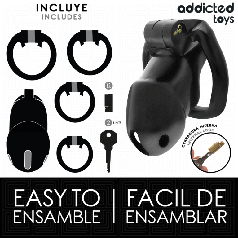 ADDICTED TOYS LOCKED - MINDNIGHT CELL JAULA PARA PENE 4.2 CM TALLA M - Imagen 4