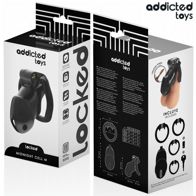 ADDICTED TOYS LOCKED - MINDNIGHT CELL JAULA PARA PENE 4.2 CM TALLA M - Imagen 6