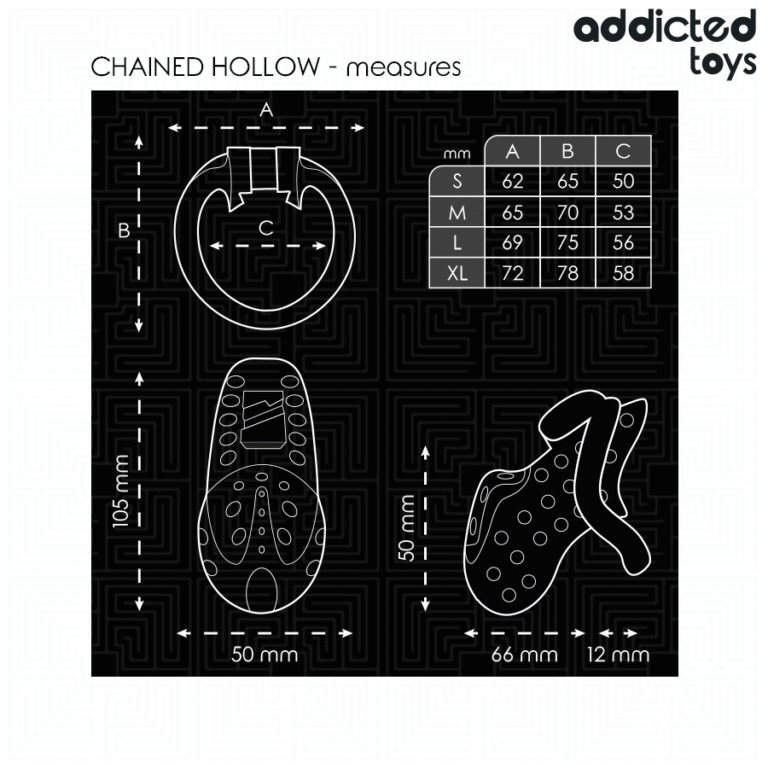 ADDICTED TOYS LOCKED - CHAINED HOLLOW JAULA PARA PENE 10,5 CM - Imagen 5