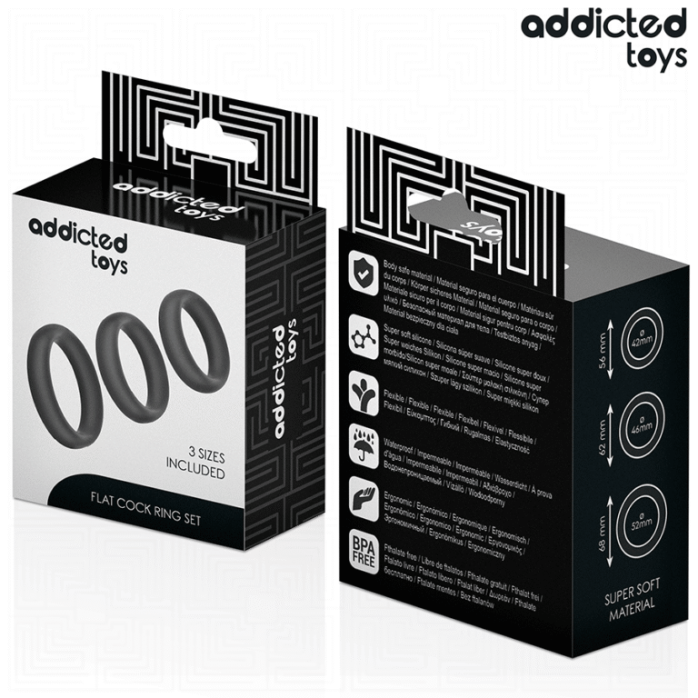ADDICTED TOYS - SET DE ANILLOS SILICONA PLANOS - Imagen 6