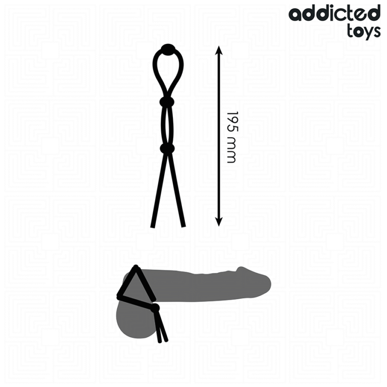 ADDICTED TOYS - CUERDA SILICONA PARA EL PENE DE LAZO TRIPLE - Imagen 4