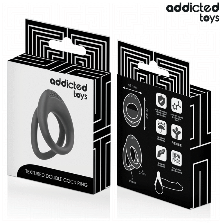 ADDICTED TOYS - ANILLO TEXTURIZADO DOBLE PARA EL PENE - Imagen 6