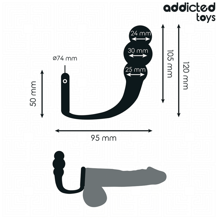 ADDICTED TOYS - PLUG ANAL CON ANILLO SILICONA MODELO 1 - Imagen 5
