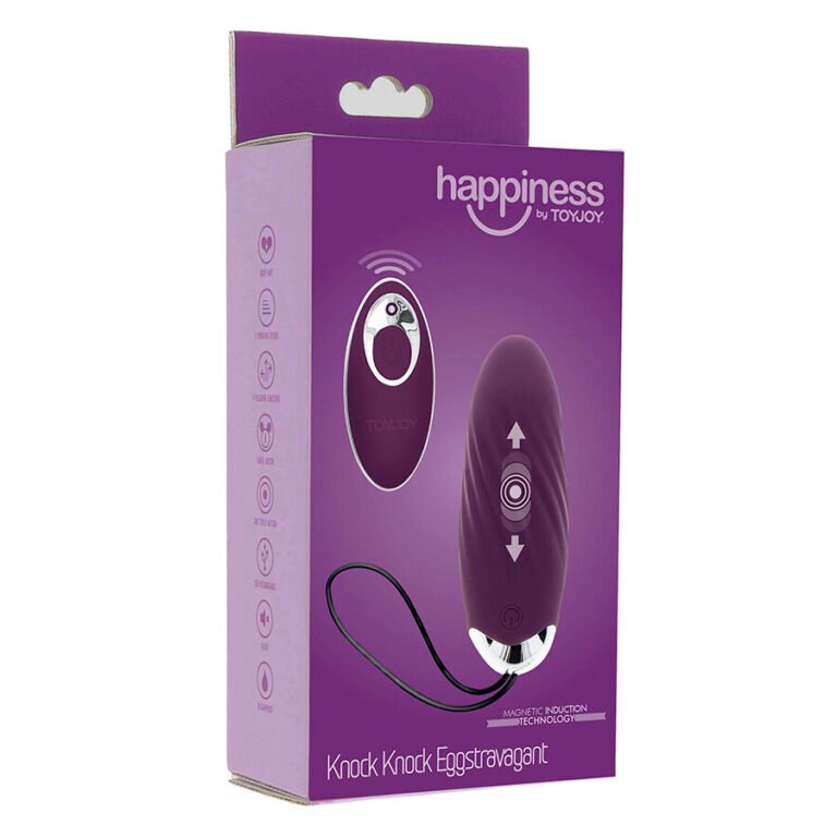 TOYJOY - HAPPINESS KNOCK KNOCK EGGSTAVAGANT VIBRADOR CON CONTROL REMOTO MORADO - Imagen 7