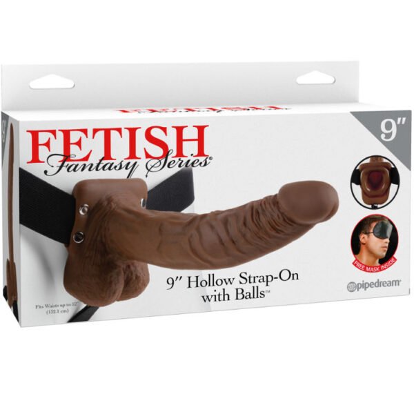FETISH FANTASY SERIES - 9 ARNÉS CON TESTÍCULOS HUECO MAN 22.9 CM MARRÓN - Imagen 2
