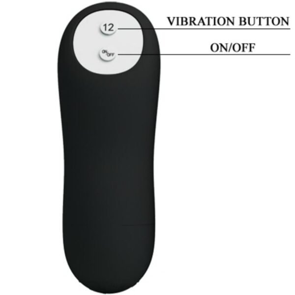 PRETTY LOVE - PLUG ANAL SILICONA ESTIMULACIÓN EXTRA Y 12 MODOS VIBRACIÓN NEGRO CONTROL REMOTO - Imagen 6