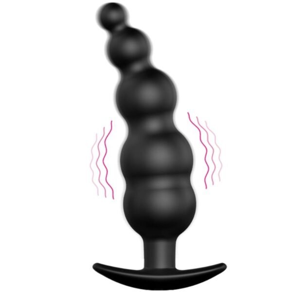 PRETTY LOVE - PLUG ANAL SILICONA ESTIMULACIÓN EXTRA Y 12 MODOS VIBRACIÓN NEGRO CONTROL REMOTO - Imagen 8