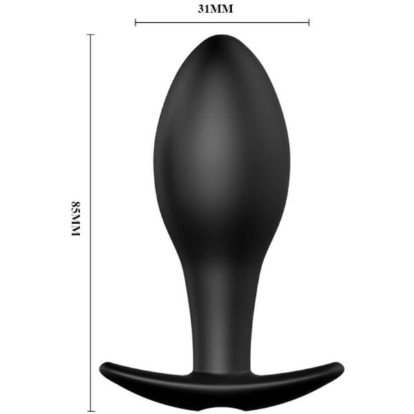 PRETTY LOVE - PLUG ANAL SILICONA FORMA ANCLA 12 MODOS VIBRACIÓN NEGRO - Imagen 7