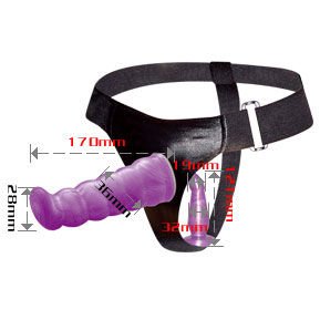 BAILE - ARNÉS ANAL Y VAGINAL FEMENINO LILA PUNTO G 17 CM