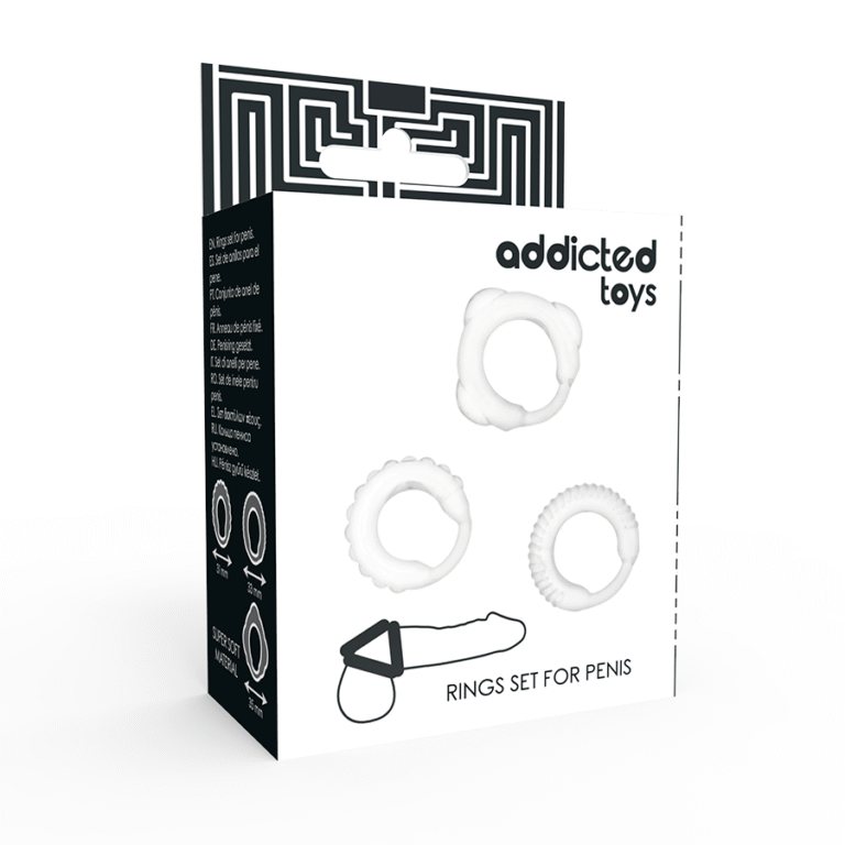 ADDICTED TOYS - SET 3 ANILLOS PENE CLEAR - Imagen 4