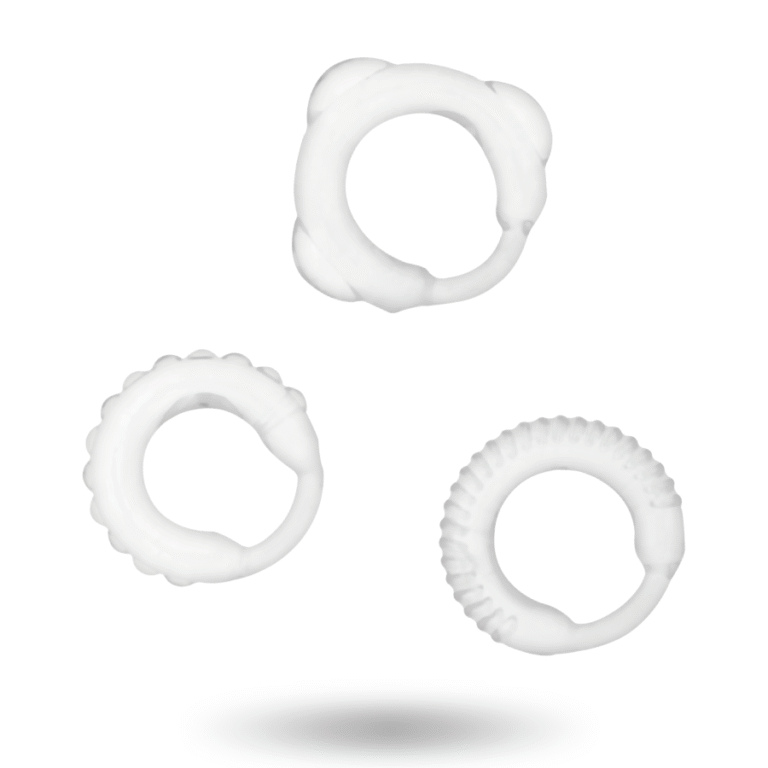 ADDICTED TOYS - SET 3 ANILLOS PENE CLEAR - Imagen 2