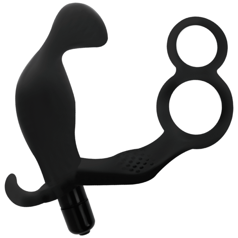 ADDICTED TOYS - PLUG ANAL CON ANILLA DOBLE PENE Y TESTÍCULOS NEGRO - Imagen 3