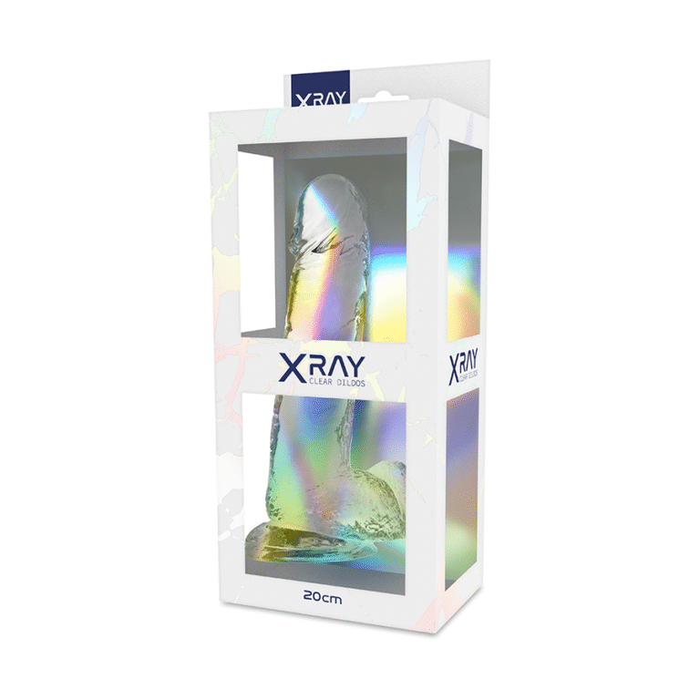 X RAY - CLEAR DILDO REALISTA TRANSPARENTE 20 CM -O- 4.5 CM - Imagen 2