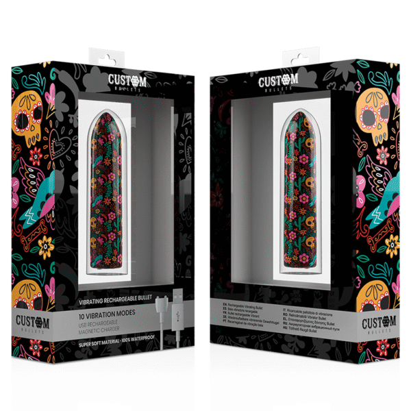 CUSTOM BULLETS - BALA RECARGABLE SKULL 10 INTENSIDADES - Imagen 5