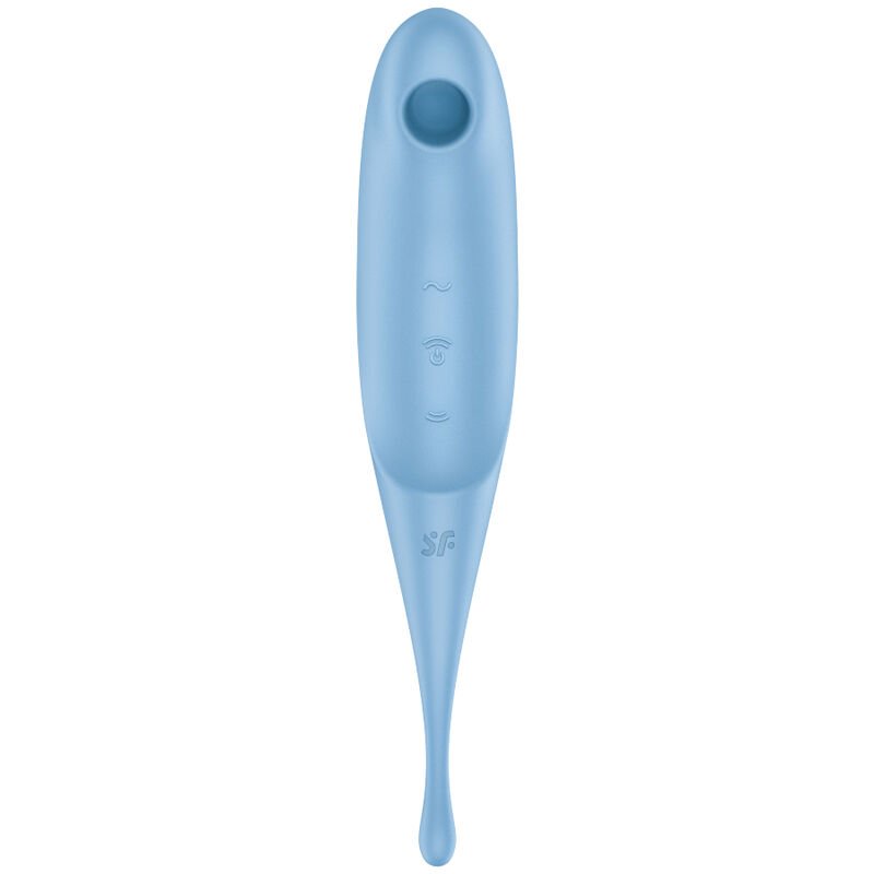 SATISFYER - TWIRLING PRO AIR PULSE STIMULATOR & VIBRATOR BLUE - Imagen 2