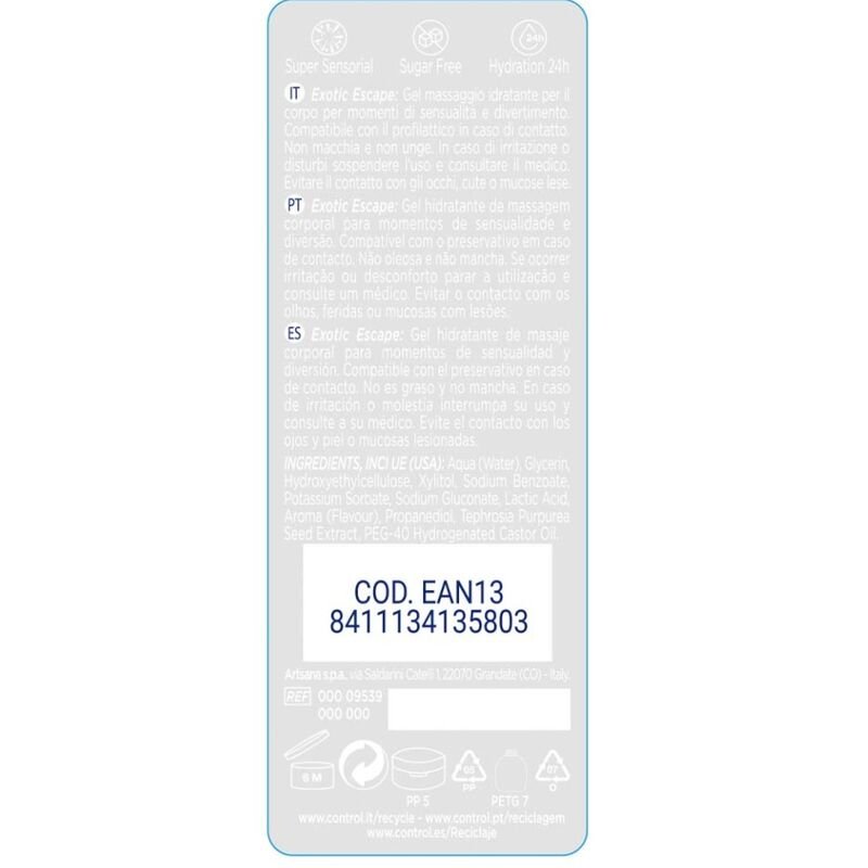 CONTROL - 2 EN 1 MASSAGE & PLEASURE EXOTIC 200 ML - Imagen 2