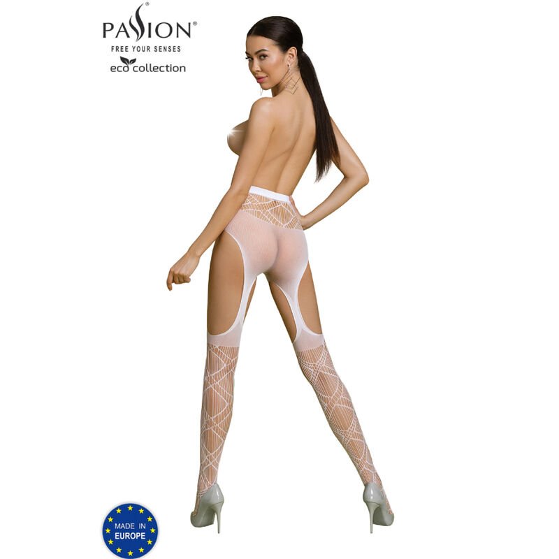 PASSION - ECO COLLECTION BODYSTOCKING ECO S005 WHITE - Imagen 2