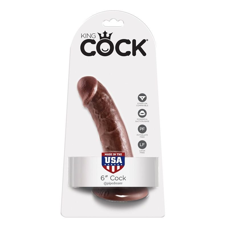 KING COCK - 6" COCK BROWN 15.2 CM - Imagen 2