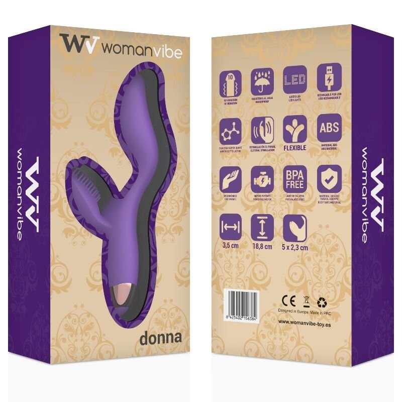 WOMANVIBE - DONNA RECHARGEABLE SILICONE VIBRATOR - Imagen 2