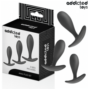 ADDICTED TOYS - SET OF 3 ANAL PLUG SILICONE MODEL 2
