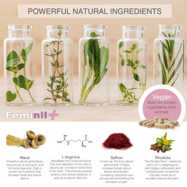 Feminil + – Complemento alimenticio para la libido femenina - Imagen 2