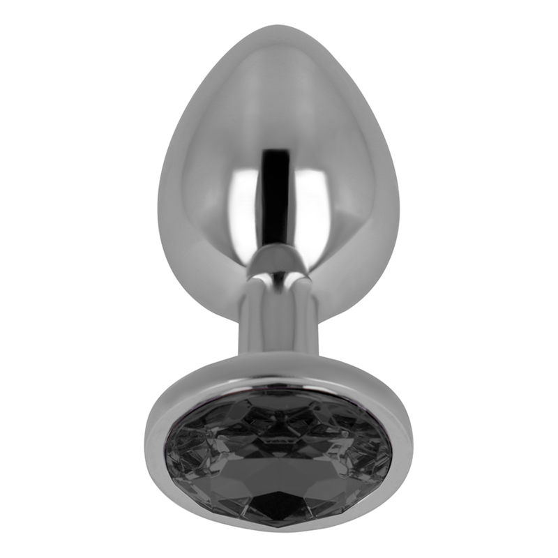 OHMAMA - PLUG ANAL CON CRISTAL NEGRO 8 CM - Imagen 2