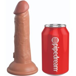KING COCK - ÉLITE DILDO REALÍSTICO SILICONA 15.2 CM CARAMELO