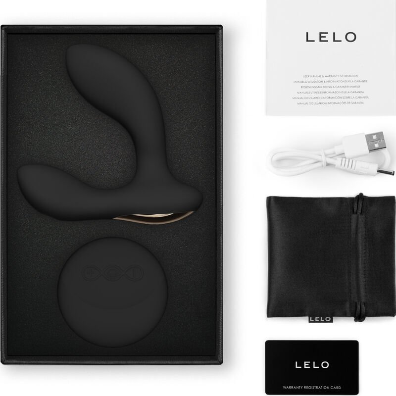 LELO - HUGO 2 MASAJEADOR DE PROSTATA CONTROL REMOTO NEGRO - Imagen 2